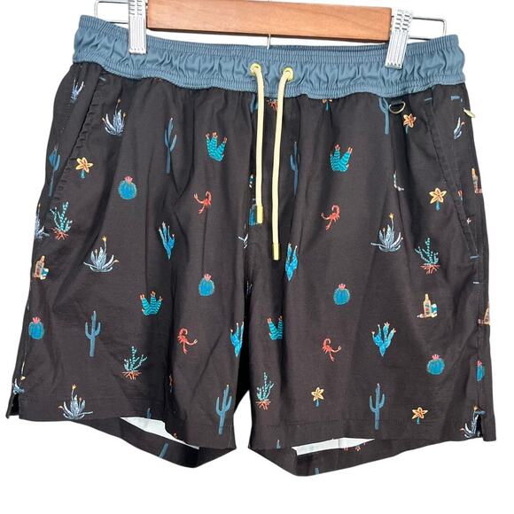 Baja Llama Tree Brown Swim Trunks Board Shorts Men’s Size M Aquatic Cactus - Picture 1 of 14